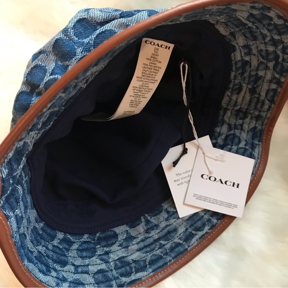 ❤️ Coach Signature Denim Bucket Hat - Picture 7 of 8